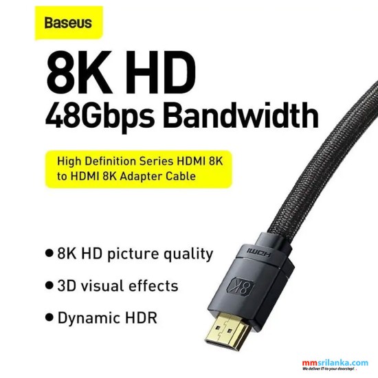 Baseus High Definition Series HDMI 8K to HDMI 8K Adapter Cable  2m 